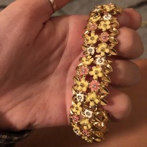 Lovely Floral and Gold Bracelet!